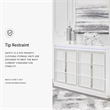 Bowery Hill White Dresser with LED Lighting and Rhinestone Drawers