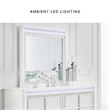 Bowery Hill White Dresser with LED Lighting and Rhinestone Drawers