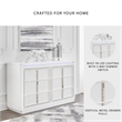 Bowery Hill White Dresser with LED Lighting and Rhinestone Drawers