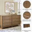 Bowery Hill Light Brown Dining Extension Table with Center Leaf