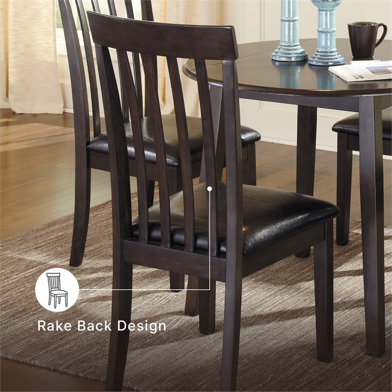 Bowery Hill Adjustable Faux Leather Swivel Barstool with Footrest in Black