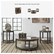 Bowery Hill Accent Cabinet with Inlay Pattern in Light Brown and Bronze