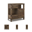 Bowery Hill Accent Cabinet with Inlay Pattern in Light Brown and Bronze