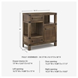Bowery Hill Accent Cabinet with Inlay Pattern in Light Brown and Bronze