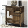 Bowery Hill Accent Cabinet with Inlay Pattern in Light Brown and Bronze