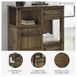Bowery Hill Accent Cabinet with Inlay Pattern in Light Brown and Bronze