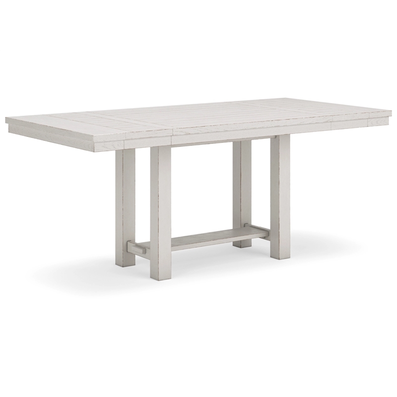 Bowery Hill Antique White Counter Height Dining Extension Table
