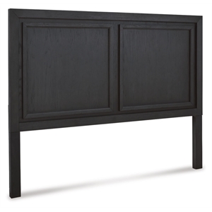 Bowery Hill Two-Tone Black Queen Panel Headboard with Frame Design