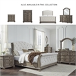 Bowery Hill Light Brown 5-Drawer Chest with Serpentine Curves