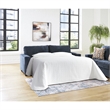 Bowery Hill Blue Queen Sofa Sleeper with Memory Foam Mattress
