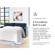 Bowery Hill Blue Queen Sofa Sleeper with Memory Foam Mattress