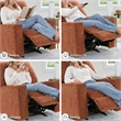 Bowery Hill Burnt Orange Rocker Recliner with Pull Tab Reclining