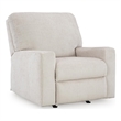 Bowery Hill Stone Polyester Rocker Recliner with Pull Tab Recline