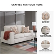 Bowery Hill Stone Polyester Loveseat with Eclectic Accent Pillows
