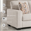 Bowery Hill Stone Polyester Loveseat with Eclectic Accent Pillows