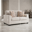 Bowery Hill Stone Polyester Loveseat with Eclectic Accent Pillows