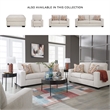 Bowery Hill Stone Polyester Sofa with Eclectic Accent Pillows