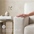 Bowery Hill Stone Polyester Sofa with Eclectic Accent Pillows