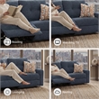 Bowery Hill Blue Reclining Sofa with Tufted Back and Pull Tab
