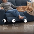 Bowery Hill Blue Reclining Sofa with Tufted Back and Pull Tab