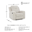 Bowery Hill Stone Recliner with Tufted Back and Pull Tab Recline
