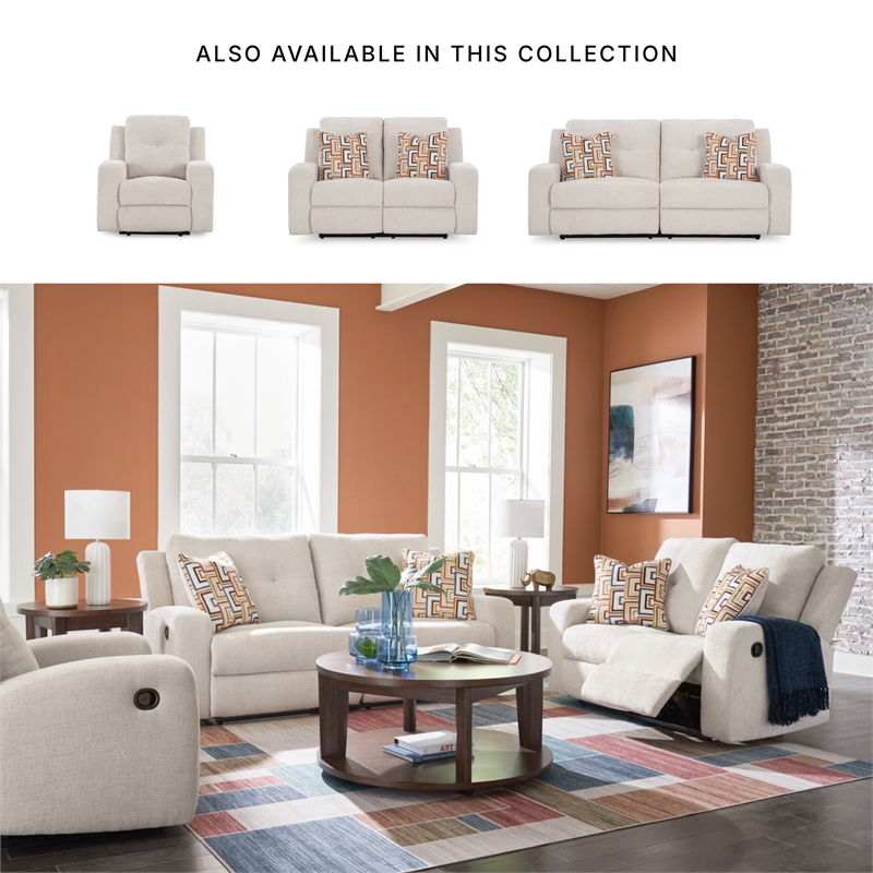 Bowery Hill Stone Recliner with Tufted Back and Pull Tab Recline