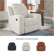 Bowery Hill Stone Recliner with Tufted Back and Pull Tab Recline
