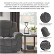 Bowery Hill Charcoal Gray Rocker Recliner with Nuvella Fabric