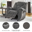 Bowery Hill Charcoal Gray Rocker Recliner with Nuvella Fabric