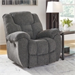 Bowery Hill Charcoal Gray Rocker Recliner with Nuvella Fabric
