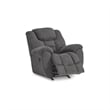 Bowery Hill Charcoal Gray Rocker Recliner with Nuvella Fabric