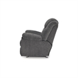 Bowery Hill Charcoal Gray Rocker Recliner with Nuvella Fabric