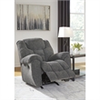 Bowery Hill Charcoal Gray Rocker Recliner with Nuvella Fabric