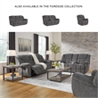 Bowery Hill Charcoal Gray Rocker Recliner with Nuvella Fabric