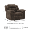 Bowery Hill Chocolate Extra-Spacious Recliner with Pull Tab Recline