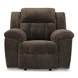 Bowery Hill Chocolate Extra-Spacious Recliner with Pull Tab Recline