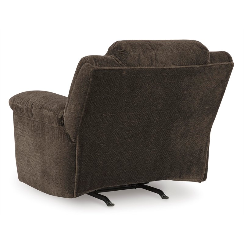 Bowery Hill Chocolate Extra-Spacious Recliner with Pull Tab Recline