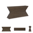 Bowery Hill Brown Sofa Table with Architectural Geometry and Storage