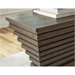 Bowery Hill Brown Sofa Table with Architectural Geometry and Storage