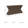 Bowery Hill Brown Sofa Table with Architectural Geometry and Storage