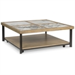 Bowery Hill Coffee Table with Sintered Stone Top in Gray & Off White
