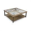 Bowery Hill Coffee Table with Sintered Stone Top in Gray & Off White