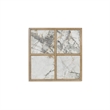 Bowery Hill Coffee Table with Sintered Stone Top in Gray & Off White