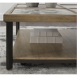 Bowery Hill Coffee Table with Sintered Stone Top in Gray & Off White