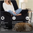 Bowery Hill Onyx Corduroy Rocker Recliner with One-Pull Recline