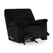 Bowery Hill Onyx Corduroy Rocker Recliner with One-Pull Recline