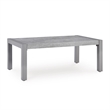 Bowery Hill Gray Rectangular Outdoor Cocktail Table with Stone Top