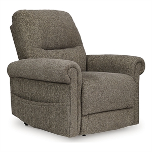 Bowery Hill Brown Power Lift Recliner with Heated Seat and Massage