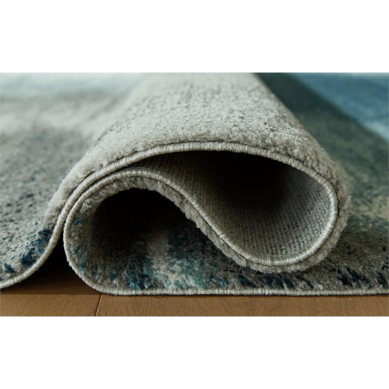 Bowery Hill Gray 8' x 10' Contemporary Area Rug with 12mm Pile