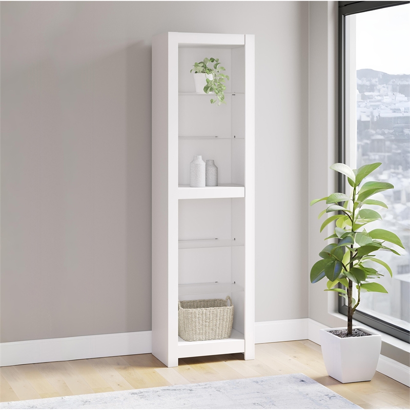 Bowery Hill White Modular Pier for Entertainment Center Series